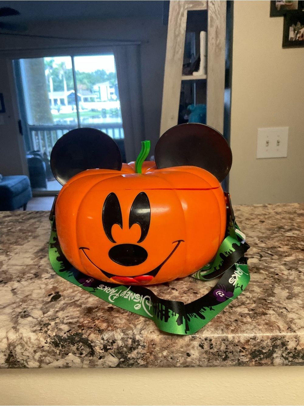 Disney Orange Mickey Pumpkin Trick-or-Treat Bucket with Black Ears Popcorn Bu